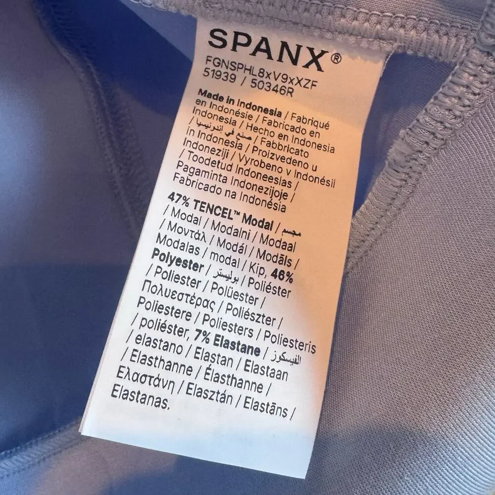 Spanx Air Essentials Half Zip Sweatshirt Long Sleeves Hydrangea Blue Size 1X NWT - Picture 10 of 14